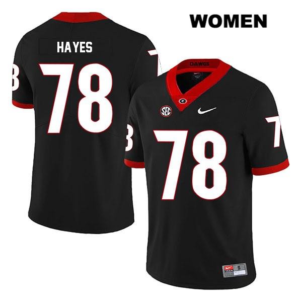 Georgia Bulldogs Women's D'Marcus Hayes #78 NCAA Legend Authentic Black Nike Stitched College Football Jersey XCX7356SI